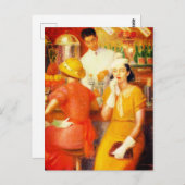 Soda Fontein - William Glackens (1935) Briefkaart (Voorkant / Achterkant)