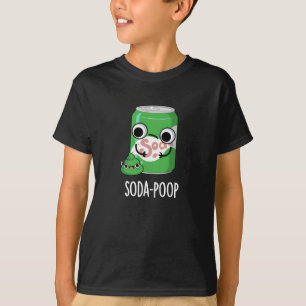 Soda Poop Funny Drink Pun Dark BG T-shirt