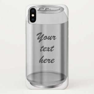 Soda pop aluminium blikje zilver iPhone x hoesje