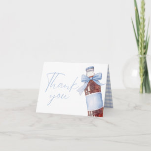 Soda Pop Blauwe Baby Shower Vouwkaart Bedankt