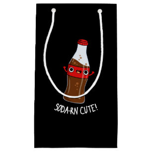 Soda-rn Cute Funny Soda Pun Dark BG Klein Cadeauzakje