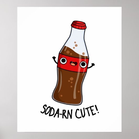 Soda-rn Funny Soda Pun Poster (Voorkant)