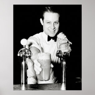 Soda Shop, 1936. Oude foto Poster