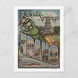 Soda Springs, Idaho - Grote lettertjes Briefkaart