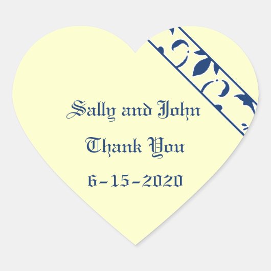 Sodalite Blue, Light Yellow, Favor Sticker (Voorkant)