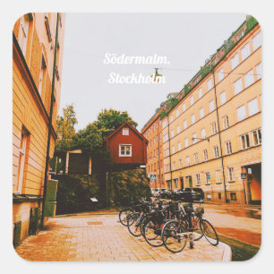 Södermalm, Stockholm, Zweden Vierkante Sticker