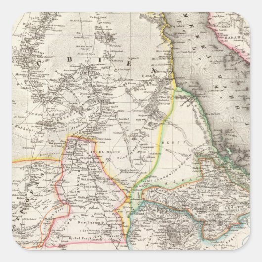 Soedan, Ethiopië Vierkante Sticker (Voorkant)