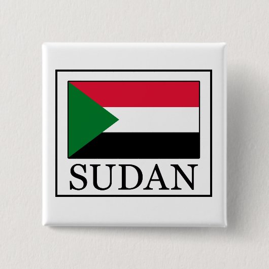 Soedan Vierkante Button 5,1 Cm (Voorkant)