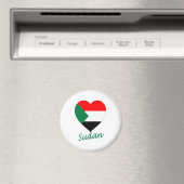 Soedan Vlag Hart Magneet (Insitu (Vaatwasser))