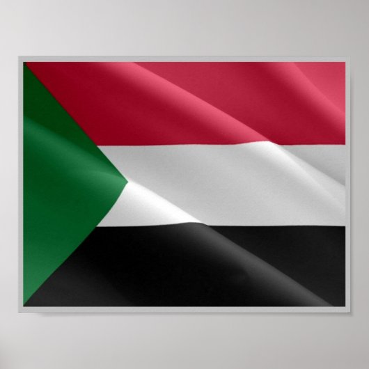 Soedan - Waving Flag - Poster (Voorkant)