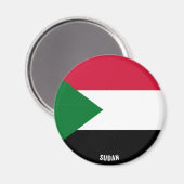 Soedanese vlag charmant patriotticum magneet (Voorkant / Achterkant)
