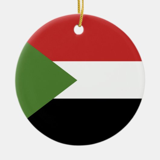 Soedanese vlag keramisch ornament (Voorkant)