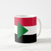 Soedanese Vlag Keramische Koffie Mok (Voorkant rechts)