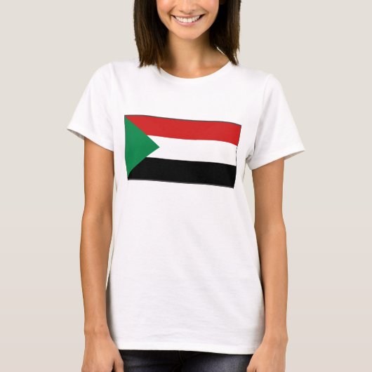Soedanese vlag x kaart T-Shirt (Voorkant)