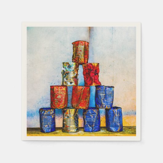 Soep Cans - na de lunch Servet (Voorkant)