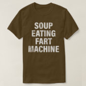 Soep eten scheet machine grappig ontwerp t-shirt (Design voorkant)