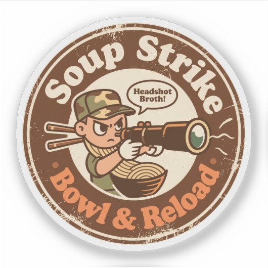 Soep Strike Bowl Reload Combat Food Sticker (Voorkant)