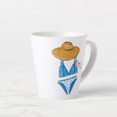 Soep up - Blue Swimsuit 2 Latte Mok (Rechterhoek)