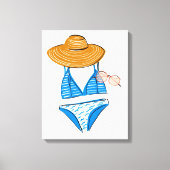 Soep up - Blue Swimsuit Canvas Afdruk (Voorkant)