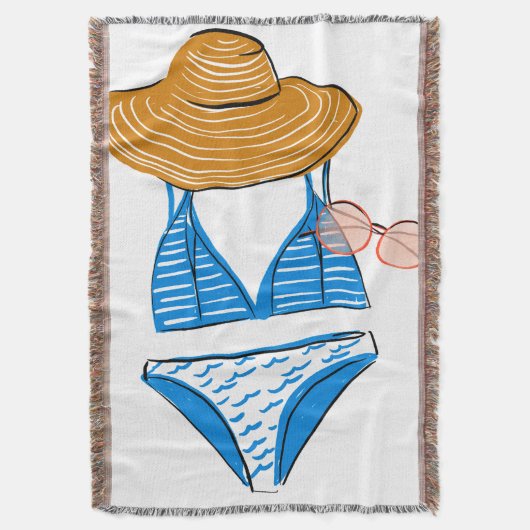 Soep up - Blue Swimsuit Deken (Voorkant Verticaal)