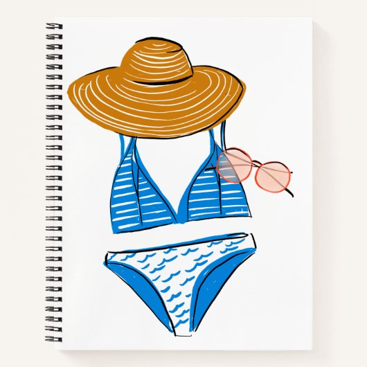 Soep up - Blue Swimsuit Notitieboek (Voorkant)