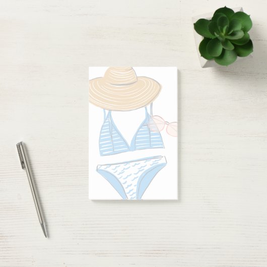 Soep up - Blue Swimsuit Post-it® Notes (Kantoor)