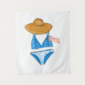 Soep up - Blue Swimsuit Wandkleed (Voorkant)