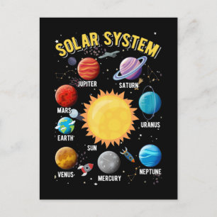 Soepelsysteem Boy Girls Cute Planets Astronaut Briefkaart