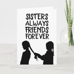 SOEUR AMIS BLANK INTÉRIEUR CARTES DE SALUT