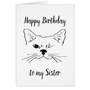 Soeur Anniversaire Humour Citation Winking Chat Fu