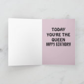 SOEUR ANNIVERSAIRE JOLIE DAME CARTES REINE (Intérieur)