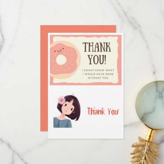 Soeur Carte de remerciements (Devant/Arrière en situation)