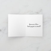 Soeur de crème glacée avec carte de note Coeur (Intérieur)
