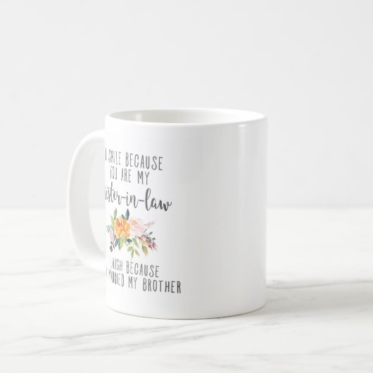 Soeur de droit drôle Gift Mug (Devant gauche)