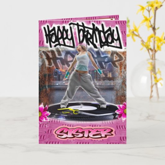 soeur de la carte d'anniversaire (Fleur jaune)