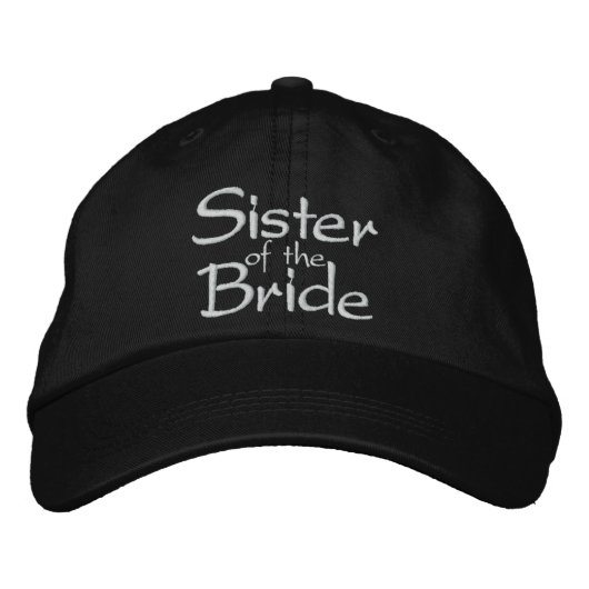 Soeur de la mariée Casquette Mariage brodée (Devant)