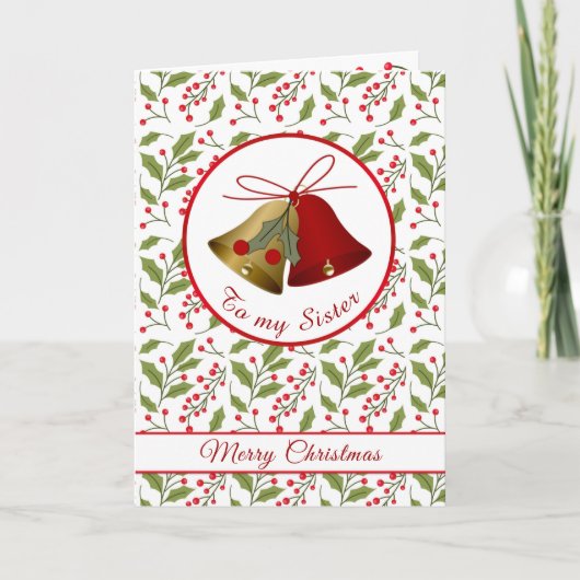 Soeur de Noël, cloches et sainte carte de voeux (Devant)