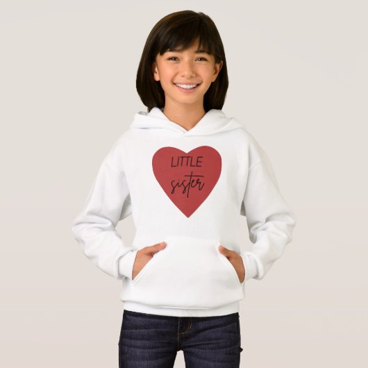 Sœur des Filles Pull à Capuche Heart - Nouveau et (Devant entier)