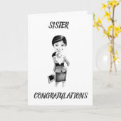 *SOEUR* DEVIENT AVOCAT CARTE TELLEMENT FIÈRE (Fleur jaune)