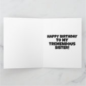 SOEUR DONALD TRUMP CARTE DE SALUT D'ANNIVERSAIRE (Intérieur)