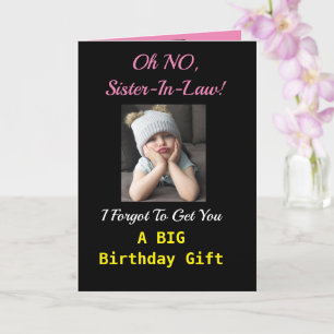 Soeur-En-Belle Drôle Anniversaire Carte fille mign