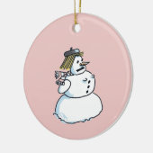 Soeur en céramique rose ornement de Noël (Gauche)