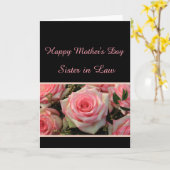 Soeur en droit Bonne carte de rose de la fête des (Fleur jaune)