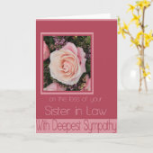 Soeur en droit Carte de sympathie avec Roses (Fleur jaune)