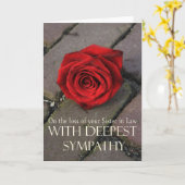 Soeur en droit Carte de sympathie avec Roses (Fleur jaune)