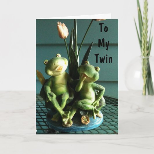 SOEUR ET FRÈRE TWIN CARTE D'ANNIVERSAIRE (Devant)