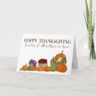 Soeur & Frère en Droit Citrouilles Carte Thanksgiv