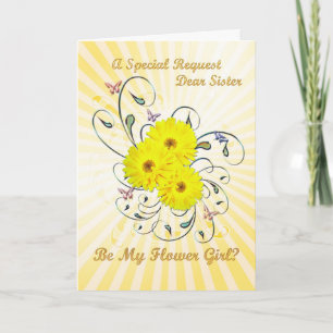 Soeur, invitation aux fleurs, fleurs jaunes