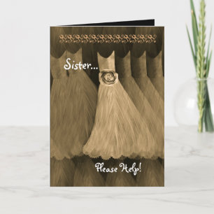 SOEUR Maid of Honor Invitation GOLD Gown