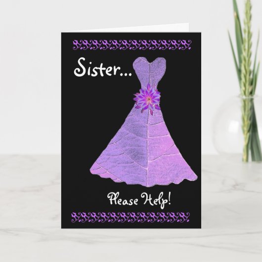 SOEUR Maid of Honor Invitation PURPLE Gown (Devant)